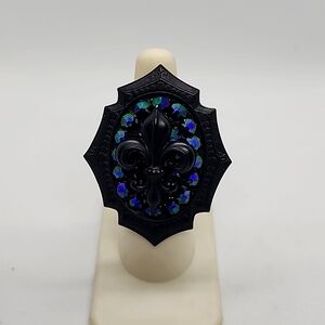 GASOLINE GLAMOUR RHINESTONE FLEUR MINI RING